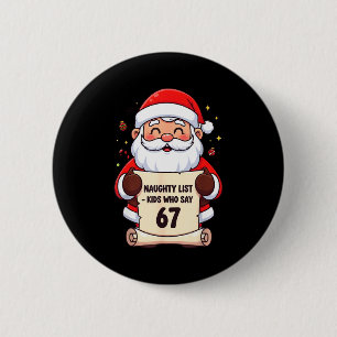 Stoute Lijst Kinderen Die 67 Grappige Leraar Kerst Ronde Button 5,7 Cm