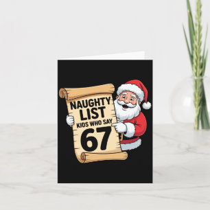 Stoute Lijst Kinderen Die 67 Grappige Meme Kerstmi Kaart