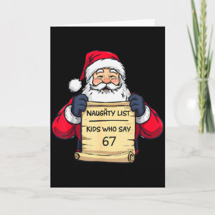Stoute Lijst Kinderen Die 67 Grappige Meme Kerstmi Kaart