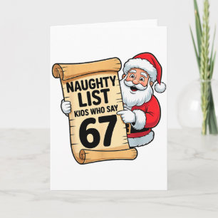 Stoute Lijst Kinderen Die 67 Grappige Meme Kerstmi Kaart