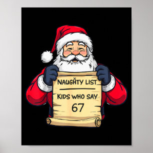 Stoute Lijst Kinderen Die 67 Grappige Meme Kerstmi Poster