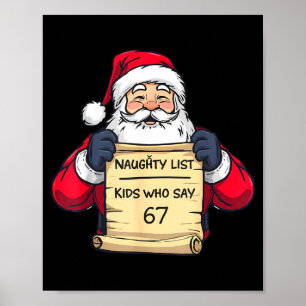 Stoute Lijst Kinderen Die 67 Grappige Meme Kerstmi Poster