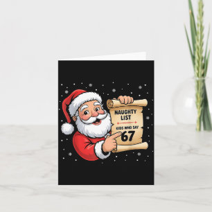 Stoute Lijst Kinderen Die 67 Kerstmis Zes Zeven Z Kaart