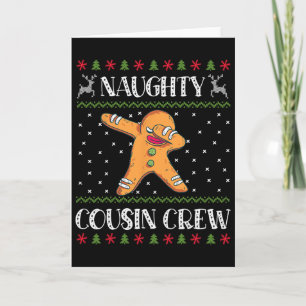 Stoute Neef Crew Matching Kerstmis Dabbing Koek Kaart