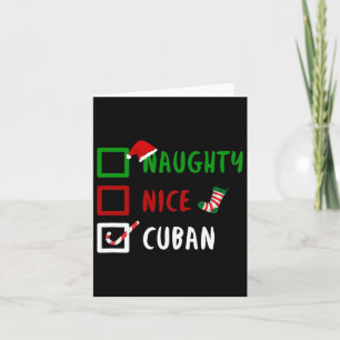 Stoute Nette Cubaan Grappig Cuba Kerstman Kado Kaart