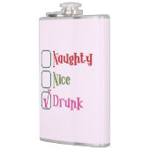 Stoute Nette Dronken Grappige Kerstmis Mok Heupfles (Links)