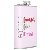 Stoute Nette Dronken Grappige Kerstmis Mok Heupfles (Rechts)