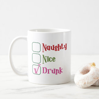 Stoute Nette Dronken Grappige Kerstmug Koffiemok
