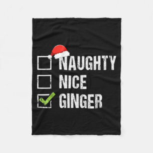 Stoute Nette Gember Roodharige Kerstman Hoed Ierse Fleece Deken