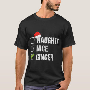 Stoute Nette Ginger Rodekop Kerstman Hoed Iers Ker T-shirt