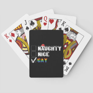 Stoute Nette Homoregenboog Pride LGBT Kerstcadeau Pokerkaarten