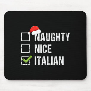 Stoute Nette Italiaans Shirt Italië Kerstman Hoed Muismat