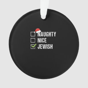 Stoute Nette Joodse Kerstman Kerstmis Ornament