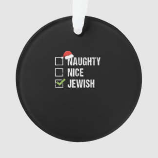Stoute Nette Joodse Kerstman Kerstmis Ornament