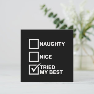 Stoute Nette Lijst Heb Me Beste Santa Funny Kerstm Kaart