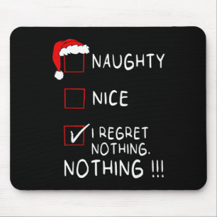 Stoute Nette Lijst Ik Betreur Niets Xmas Mannen Vr Muismat
