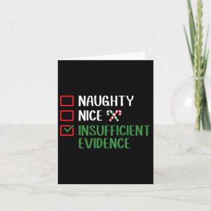 Stoute Nette Onvoldoende Bewijs Kerstlijst  Kaart