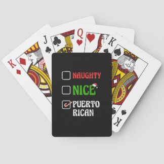 Stoute Nette Puertoricaanse Kerstman Vakantie Zoet Pokerkaarten