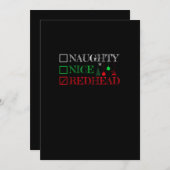 Stoute Nette Roodharige Kerst Misplaatste Feestdag Feestdagenkaart (Voorkant / Achterkant)