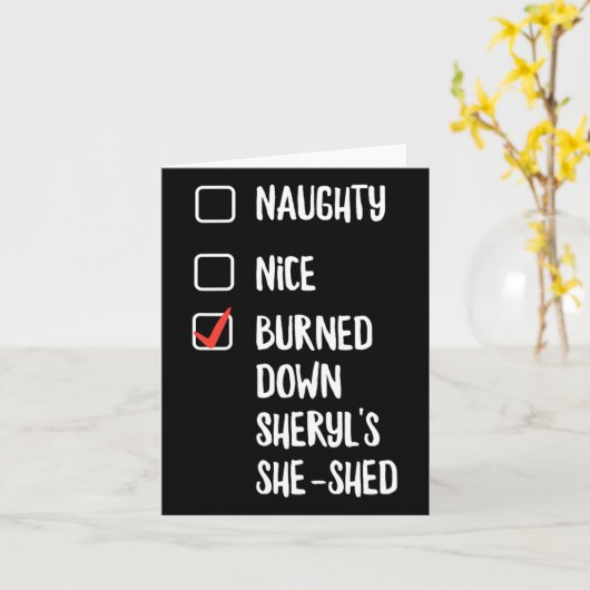 Stoute Nette Sheryls Schuur Afgebrand Kaart (Gele Bloem)