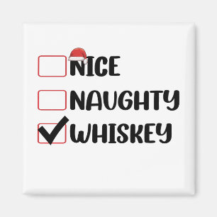 Stoute Nette Whisky Kerstman Kerstlijst Magneet