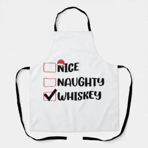 Stoute Nette Whisky Kerstman Kerstlijst Schort