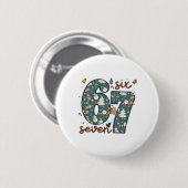 Stoute Nette Zes Zeven 67 Brainrot Kerstmis Ronde Button 5,7 Cm (Voorkant /achterkant)