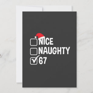 Stoute Nette Zes Zeven 67 Stoute Lijst Kerstmis Kaart