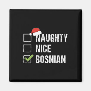 Stoute Nice Bosnische Kerstman Hat Kerstcadeau 1 Magneet
