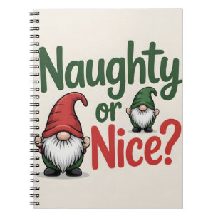 Stoute of Braaf Kerst Grafisch: Schattige Gnomes Notitieboek