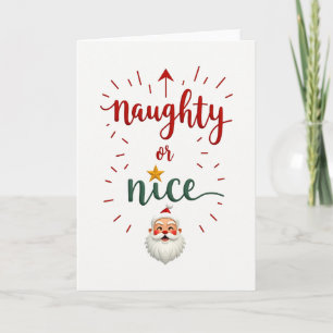Stoute of Braaf Lijst Kerstkaart van de Kerstman Kaart