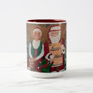 Stoute of Brave Sint Kerstmug Tweekleurige Koffiemok