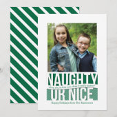 Stoute of leuke grappige feestelijke fotokaart feestdagenkaart (Voorkant / Achterkant)