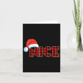 Stoute of leuke kerst paar Buffalo Red Plaid Kaart (Voorkant)