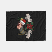 Stoute of leuke Krampus en Kerstman 1 Fleece Deken (Voorkant (Horizontaal))