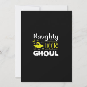 Stoutig Klein Ghoul Grappig Halloween-ontwerp Feestdagenkaart