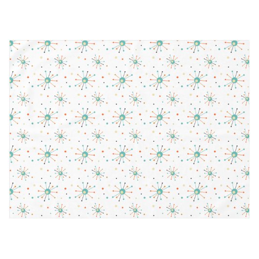 Stoutmoedig Atomic Age Starburst-patroon midden ee Tafelkleed (Voorkant (Horizontaal))