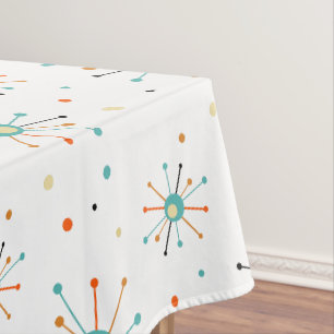 Stoutmoedig Atomic Age Starburst-patroon midden ee Tafelkleed