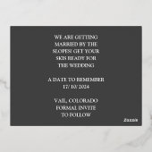 STOUTMOEDIG | Elegante & Moderne Gouden Foto spare Folie Uitnodiging Briefkaart (Achterkant)