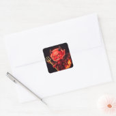 Stoutmoedig klein Duiveltje Vierkante Sticker (Envelop)