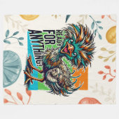 Stoutmoedige Vogel Fleece Deken (Voorkant (Horizontaal))