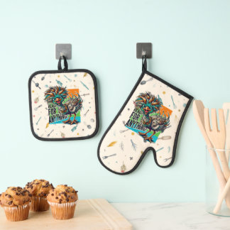 Stoutmoedige Vogel Ovenwant & Pannenlap Set
