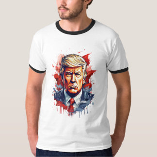 Stoutmoedige Waterverf Donald Trump T-Shirt Design