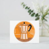 Stove bovenespresso-potretro briefkaart (Staand voorkant)