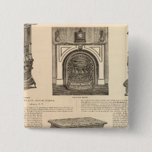 Stove Works, Albany, New York Vierkante Button 5,1 Cm