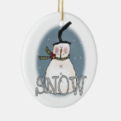 Stovepipe Pet Sneeuwman Keepsake Ornament (Rechts)