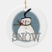 Stovepipe Pet Sneeuwman Keepsake Ornament (Achterkant)