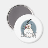 Stovepipe Pet Snowman Magneet (Voorkant / Achterkant)