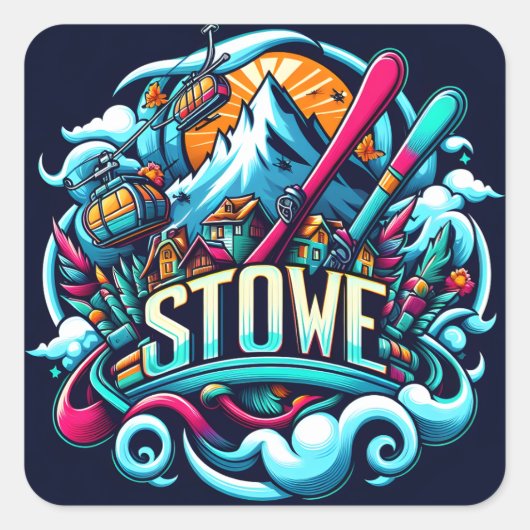 Stowe Ski Stickers (Set van 20) (Voorkant)