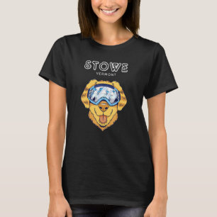 Stowe Vermont - Funny Dog Ski Googles T-shirt